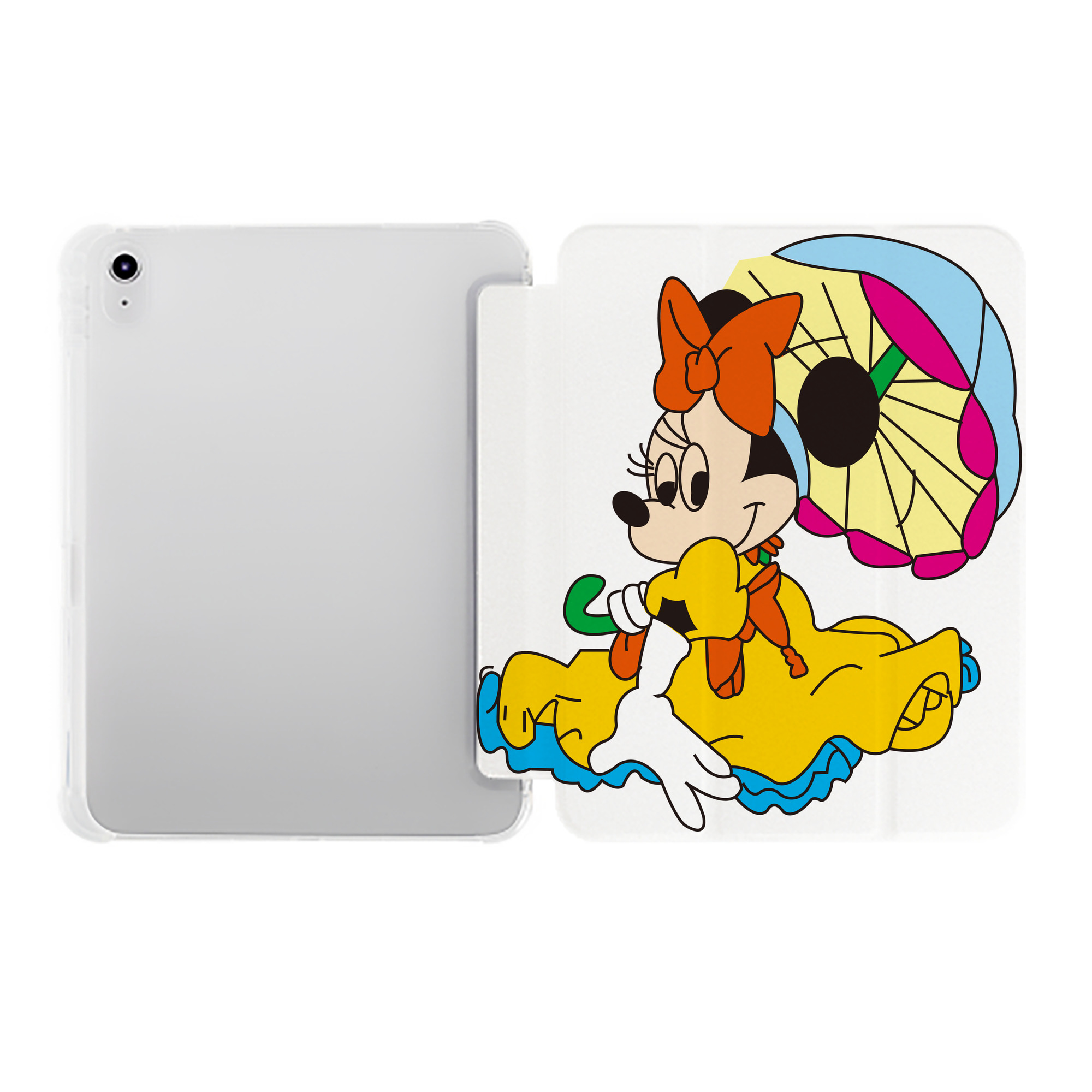 （画像用） ミッキーマウス Mickey Mouse IPad ケース ペン収納付き 三つ折りスタンド PUレザー×シリコン 対応機種9.5/10.5/10.9インチ